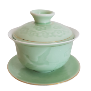 Gaiwan Grön Celadon Porslin Tekanna