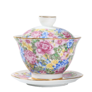 Gaiwan Blomma Kinesisk Tekanna