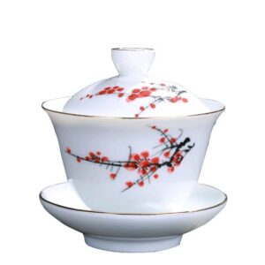 Handmålat Porslin Gaiwan