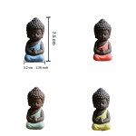 Buddha tea pet i keramik med förenade händer