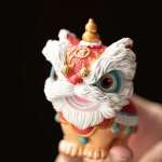 Dansande lejon tea pet i resin