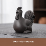 Djurformad tea pet i lila lera — Sittande tupp