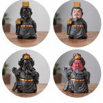 Gongfu-tefigur med färgskiftande ansikte