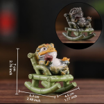 Gyllene padda tea pet i resin