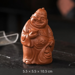 Leende tea pet i Yixinglera (zisha) — Rödbrun