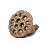 Lotusformad tea pet i keramik — Beige, brun och orange