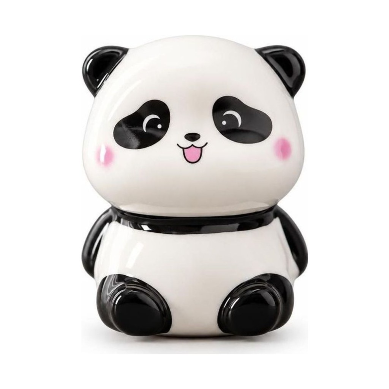 Pandafigur som tea pet i keramik