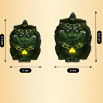 Pixiu-figur i resin för tebrickan med färgskiftning