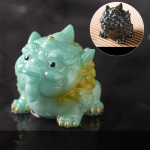 Pixiu tea pet med färgskiftande nyans — Mintgrön figur utan sockel