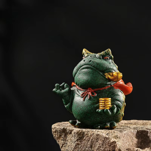 Tea pet-groda i lila lera