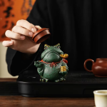 Tea pet-groda i lila lera