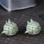 Tea pet-haj i keramik med vattenmelonsmönster