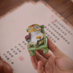 Tea pet Jinchan i resin med värmeskiftande färg