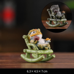 Tea pet Jinchan i resin med värmeskiftande färg — Olivgrön