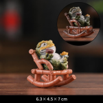 Tea pet Jinchan i resin med värmeskiftande färg — Rödbrun