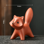 Tea pet med räv i Yixinglera (zisha)