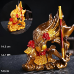 Tea pet som byter färg i resin — Guld, koppar och rött