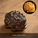 Tea pet som byter färg i resin — Kopparbrun