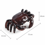 Tea pet som byter färg i resin — Mörkbrun krabba