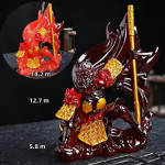 Tea pet som byter färg i resin — Mörkbrun, röd och guldfärgad
