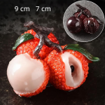 Tea pet som byter färg i resin — Röd med gröna blad